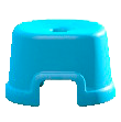 おふろのいすのブルーの画像