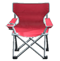 おりたたみアウトドアチェアのレッドの画像