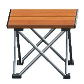 おりたたみアウトドアテーブルのブラウンの画像
