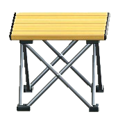 おりたたみアウトドアテーブルのライトブラウンの画像