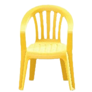 ガーデンチェアのイエローの画像