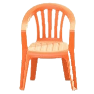 ガーデンチェアのオレンジの画像