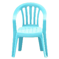 ガーデンチェアのブルーの画像