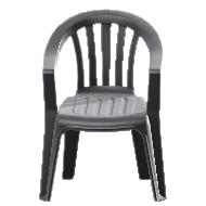 ガーデンチェアのブラックの画像