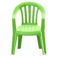 ガーデンチェアのグリーンの画像