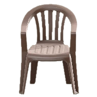 ガーデンチェアのブラウンの画像