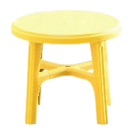 ガーデンテーブルのイエローの画像