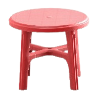 ガーデンテーブルのレッドの画像