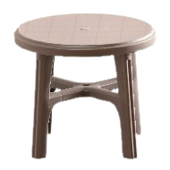 ガーデンテーブルのブラウンの画像