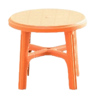 ガーデンテーブルのオレンジの画像