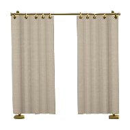 カーテンのパーテーションのゴールドの画像