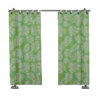 カーテンのパーテーションのグリーンの画像