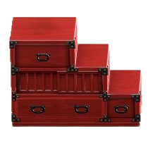 かいだんだんすの赤の画像