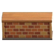 カウンターテーブルのブリック＆ウッドの画像