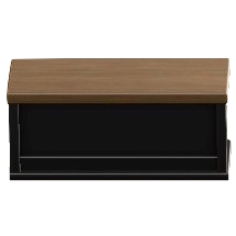 カウンターテーブルのブラック＆ダークウッドの画像