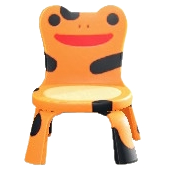 カエルのチェアのオレンジの画像