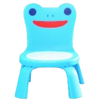 カエルのチェアのライトブルーの画像