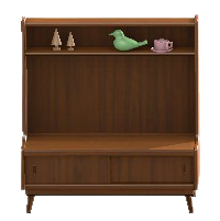 ノルディックなシェルフのダークウッドの画像