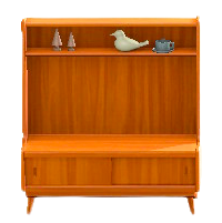 ノルディックなシェルフのナチュラルウッドの画像