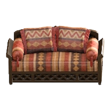モロッカンなソファのブラウンの画像