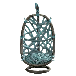 ツルのハンギングチェアのグレーの画像