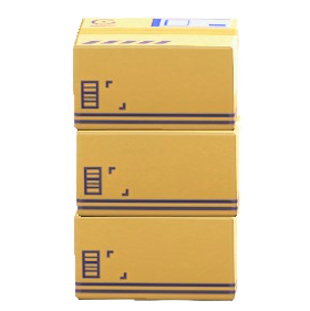 ダンボールのやまのラベルつきの画像