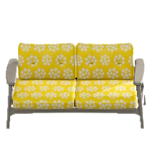 ノルディックなソファのグレーの画像