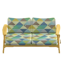 ノルディックなソファのトライアングルの画像