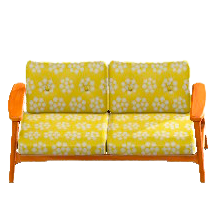 ノルディックなソファのナチュラルウッドの画像