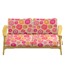 ノルディックなソファのフラワーの画像