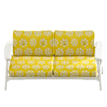 ノルディックなソファのホワイトの画像