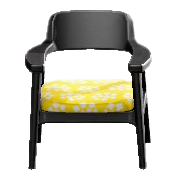 ノルディックなチェアのブラックの画像