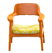 ノルディックなチェアのナチュラルウッドの画像