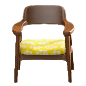 ノルディックなチェアのダークウッドの画像