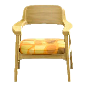 ノルディックなチェアのオレンジの画像