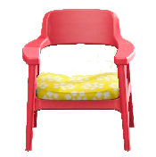 ノルディックなチェアのレッドの画像