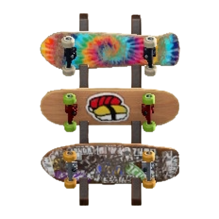 かべかけスケートボードのダメージの画像