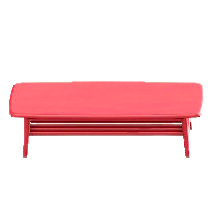 ノルディックなローテーブルのレッドの画像