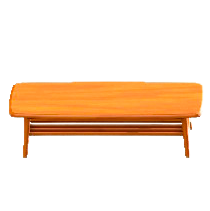 ノルディックなローテーブルのナチュラルウッドの画像