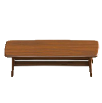 ノルディックなローテーブルのダークウッドの画像