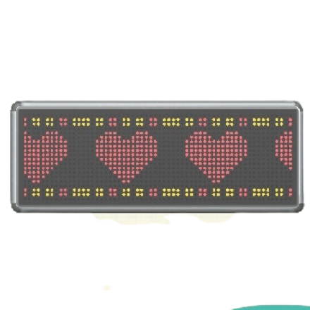 かべかけのでんこうけいじばんのハートの画像