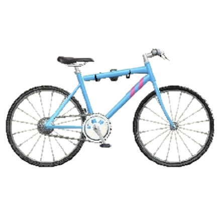 かべかけマウンテンバイクのライトブルーの画像