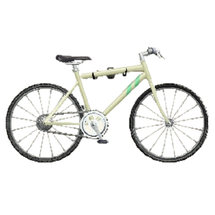 かべかけマウンテンバイクのアイボリーの画像