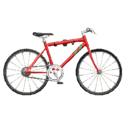 かべかけマウンテンバイクのレッドの画像