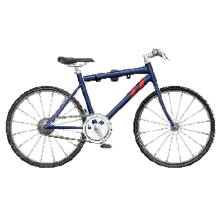 かべかけマウンテンバイクのネイビーの画像