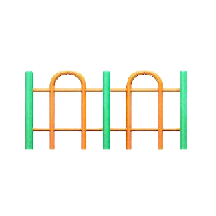 こうえんのさくのオレンジ×エメラルドの画像