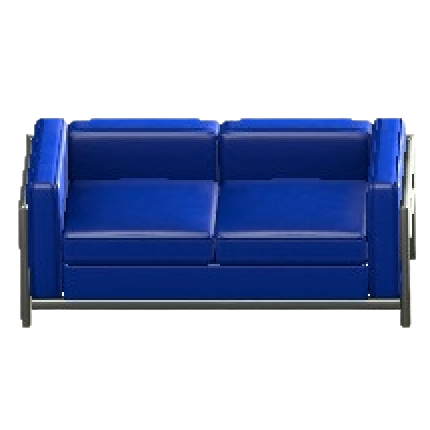 クールなソファのブルーの画像