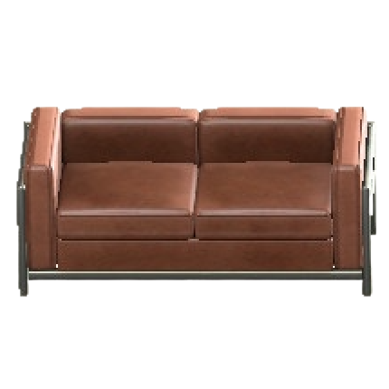 クールなソファのブラウンの画像