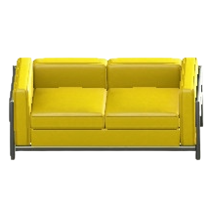 クールなソファのイエローの画像