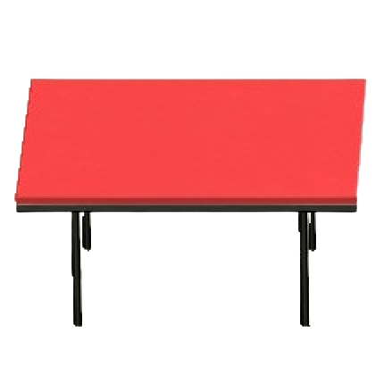 クールなダイニングテーブルのレッドの画像